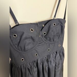 Zimmermann Black Eyelet Mini Dress
